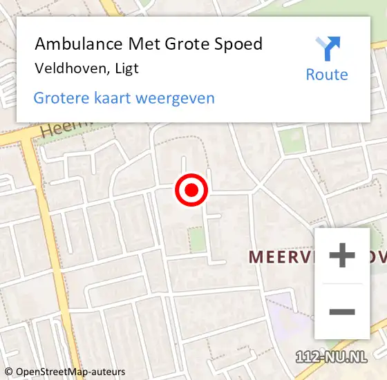 Locatie op kaart van de 112 melding: Ambulance Met Grote Spoed Naar Veldhoven, Ligt op 10 mei 2020 12:59