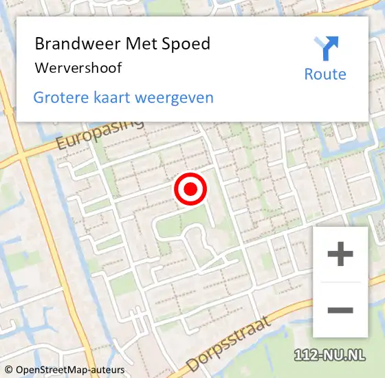 Locatie op kaart van de 112 melding: Brandweer Met Spoed Naar Wervershoof op 10 mei 2020 16:08