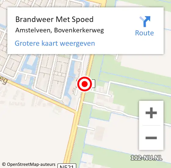 Locatie op kaart van de 112 melding: Brandweer Met Spoed Naar Amstelveen, Bovenkerkerweg op 10 mei 2020 17:42