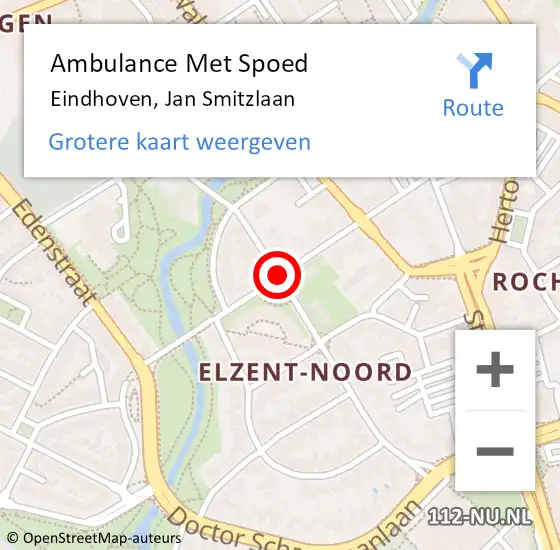 Locatie op kaart van de 112 melding: Ambulance Met Spoed Naar Eindhoven, Jan Smitzlaan op 11 mei 2020 13:29