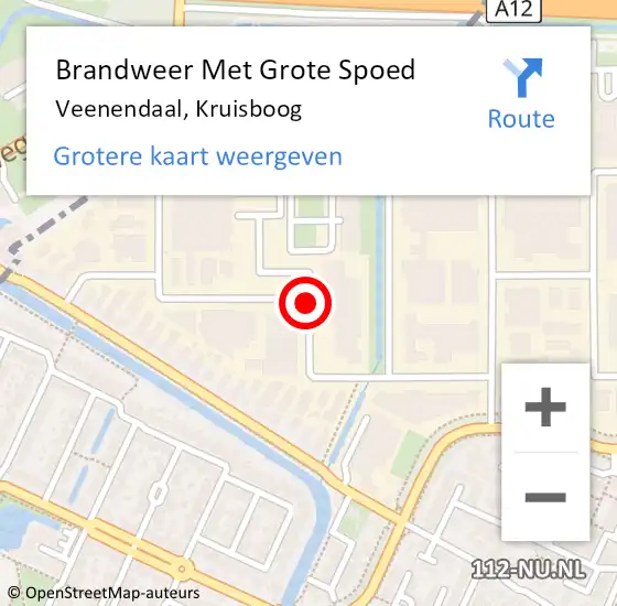 Locatie op kaart van de 112 melding: Brandweer Met Grote Spoed Naar Veenendaal, Kruisboog op 11 mei 2020 18:19