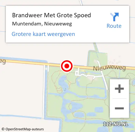 Locatie op kaart van de 112 melding: Brandweer Met Grote Spoed Naar Muntendam, Nieuweweg op 11 mei 2020 19:25