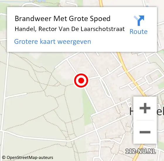 Locatie op kaart van de 112 melding: Brandweer Met Grote Spoed Naar Handel, Rector Van De Laarschotstraat op 12 mei 2020 11:36