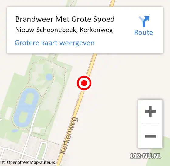 Locatie op kaart van de 112 melding: Brandweer Met Grote Spoed Naar Nieuw-Schoonebeek, Kerkenweg op 12 mei 2020 18:44