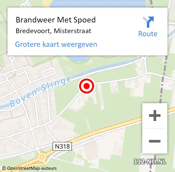 Locatie op kaart van de 112 melding: Brandweer Met Spoed Naar Bredevoort, Misterstraat op 13 mei 2020 14:44