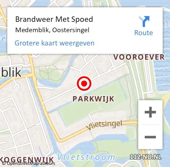 Locatie op kaart van de 112 melding: Brandweer Met Spoed Naar Medemblik, Oostersingel op 13 mei 2020 15:32