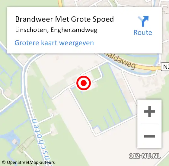 Locatie op kaart van de 112 melding: Brandweer Met Grote Spoed Naar Linschoten, Engherzandweg op 13 mei 2020 19:15