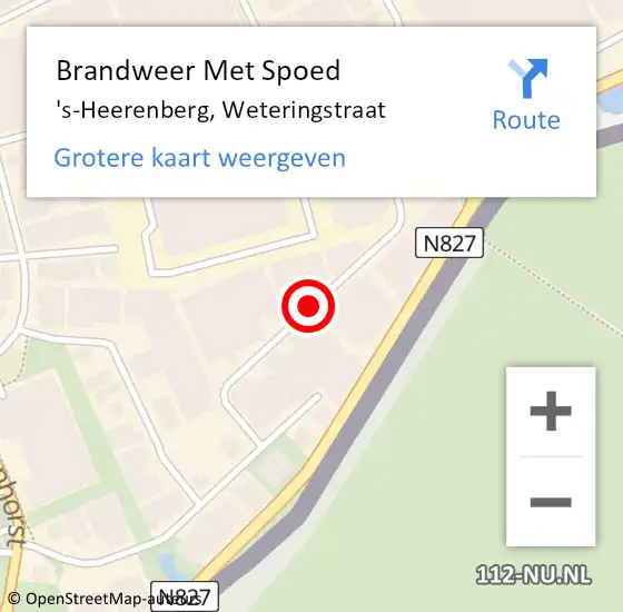 Locatie op kaart van de 112 melding: Brandweer Met Spoed Naar 's-Heerenberg, Weteringstraat op 14 mei 2020 07:21