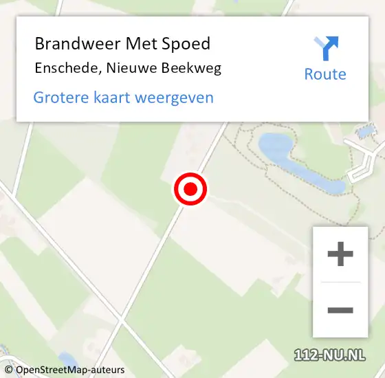 Locatie op kaart van de 112 melding: Brandweer Met Spoed Naar Enschede, Nieuwe Beekweg op 14 mei 2020 19:29