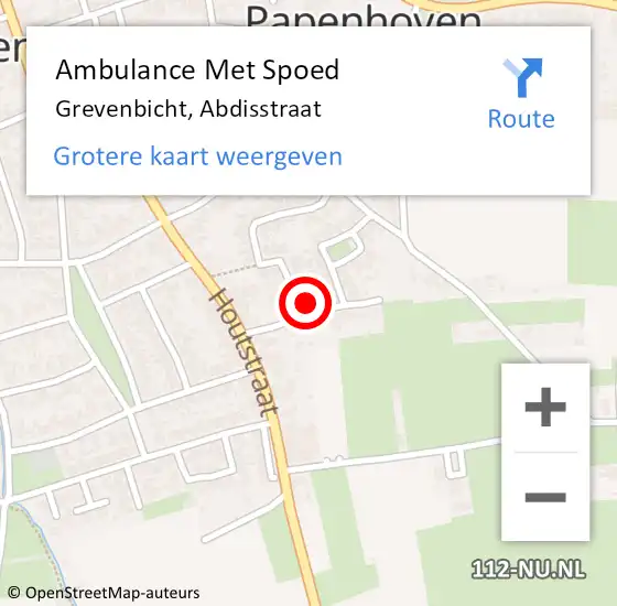 Locatie op kaart van de 112 melding: Ambulance Met Spoed Naar Grevenbicht, Abdisstraat op 6 mei 2014 19:14