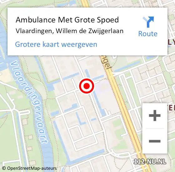 Locatie op kaart van de 112 melding: Ambulance Met Grote Spoed Naar Vlaardingen, Willem de Zwijgerlaan op 16 mei 2020 07:42