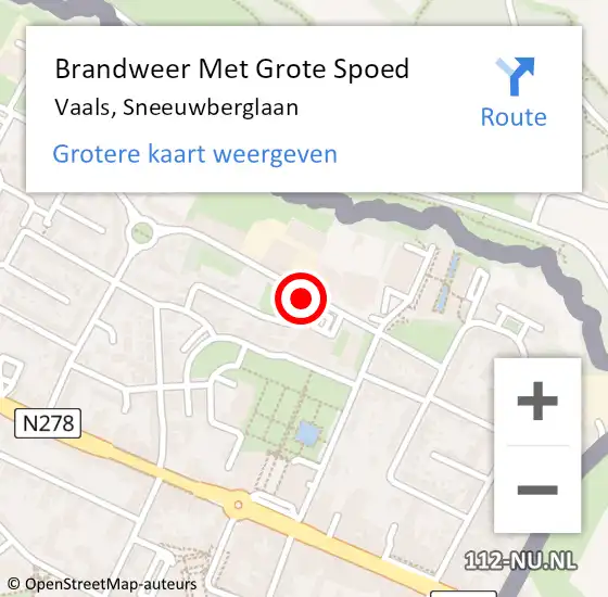 Locatie op kaart van de 112 melding: Brandweer Met Grote Spoed Naar Vaals, Sneeuwberglaan op 16 mei 2020 09:47