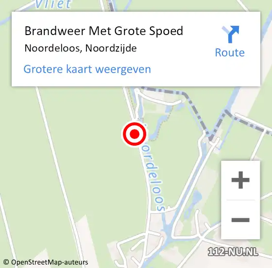 Locatie op kaart van de 112 melding: Brandweer Met Grote Spoed Naar Noordeloos, Noordzijde op 16 mei 2020 15:36