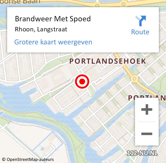 Locatie op kaart van de 112 melding: Brandweer Met Spoed Naar Rhoon, Langstraat op 16 mei 2020 16:39