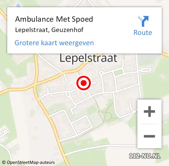 Locatie op kaart van de 112 melding: Ambulance Met Spoed Naar Lepelstraat, Geuzenhof op 6 mei 2014 20:44