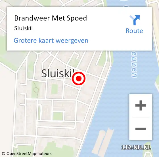 Locatie op kaart van de 112 melding: Brandweer Met Spoed Naar Sluiskil op 17 mei 2020 08:03