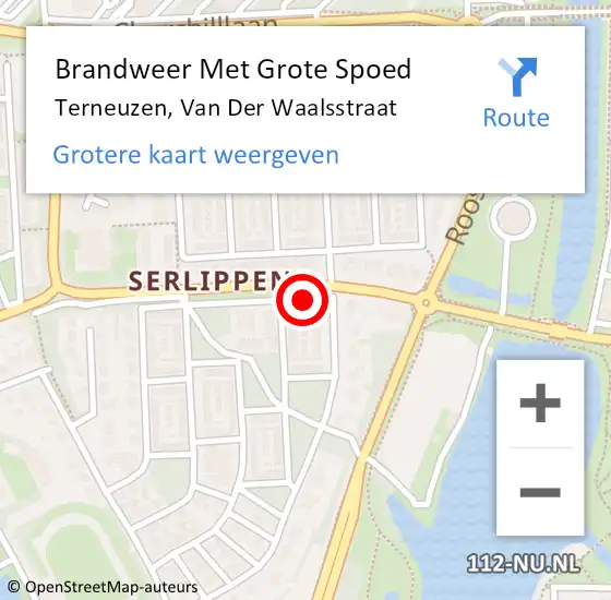 Locatie op kaart van de 112 melding: Brandweer Met Grote Spoed Naar Terneuzen, Van Der Waalsstraat op 17 mei 2020 21:13