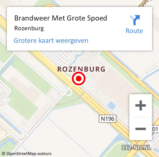 Locatie op kaart van de 112 melding: Brandweer Met Grote Spoed Naar Rozenburg Nh op 17 mei 2020 22:30