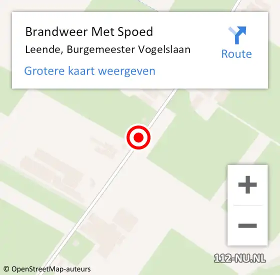 Locatie op kaart van de 112 melding: Brandweer Met Spoed Naar Leende, Burgemeester Vogelslaan op 17 mei 2020 22:37