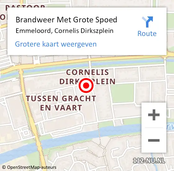 Locatie op kaart van de 112 melding: Brandweer Met Grote Spoed Naar Emmeloord, Cornelis Dirkszplein op 18 mei 2020 00:25