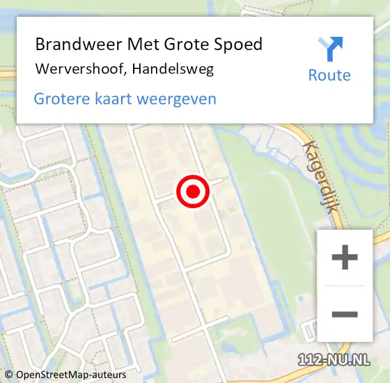 Locatie op kaart van de 112 melding: Brandweer Met Grote Spoed Naar Wervershoof, Handelsweg op 18 mei 2020 10:35