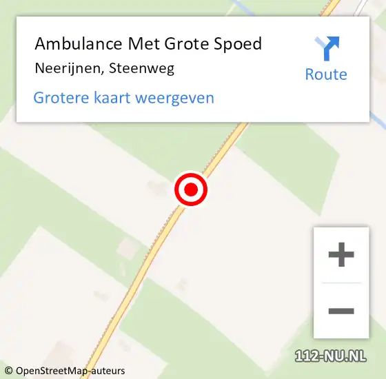 Locatie op kaart van de 112 melding: Ambulance Met Grote Spoed Naar Neerijnen, Steenweg op 18 mei 2020 19:34