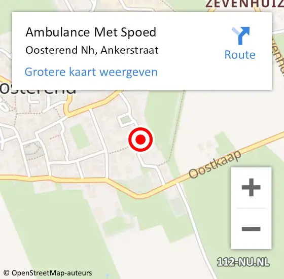 Locatie op kaart van de 112 melding: Ambulance Met Spoed Naar Oosterend Nh, Ankerstraat op 19 mei 2020 04:32