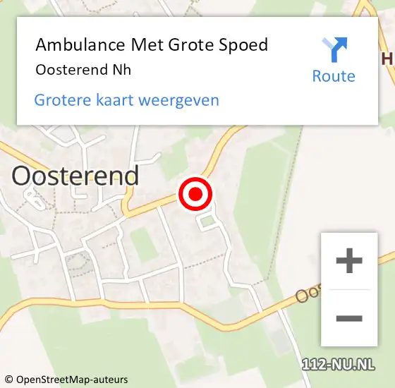 Locatie op kaart van de 112 melding: Ambulance Met Grote Spoed Naar Oosterend Nh op 19 mei 2020 04:35