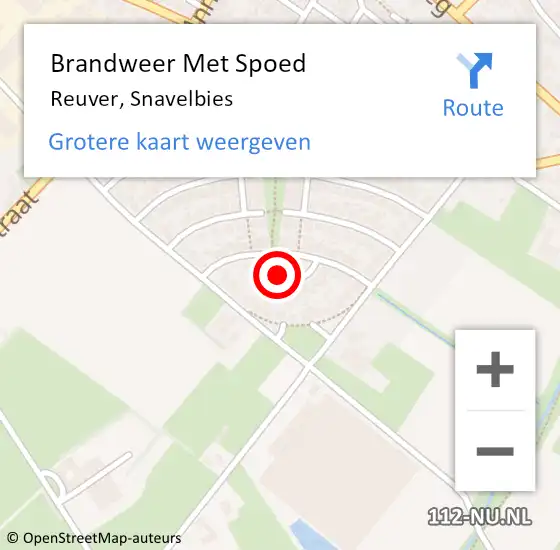 Locatie op kaart van de 112 melding: Brandweer Met Spoed Naar Reuver, Snavelbies op 19 mei 2020 08:49