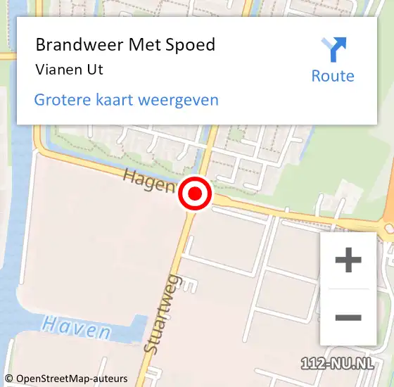 Locatie op kaart van de 112 melding: Brandweer Met Spoed Naar Vianen Ut, Ir D S Tuijnmanweg op 19 mei 2020 16:48