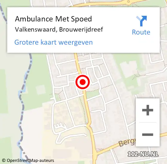 Locatie op kaart van de 112 melding: Ambulance Met Spoed Naar Valkenswaard, Brouwerijdreef op 20 mei 2020 03:39