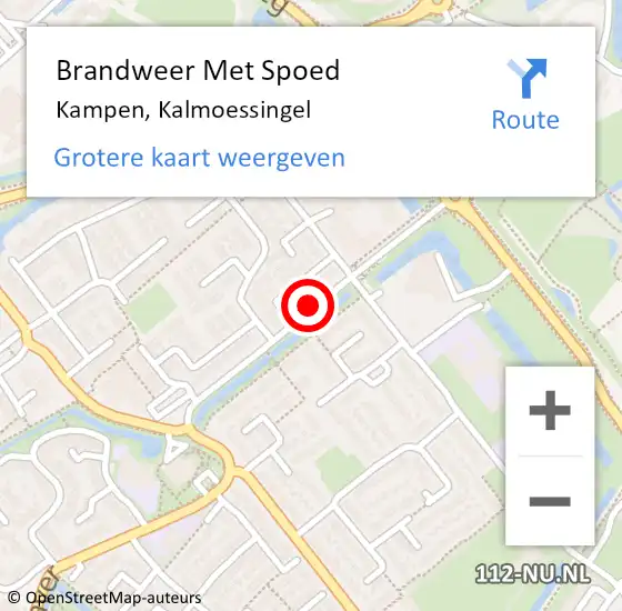 Locatie op kaart van de 112 melding: Brandweer Met Spoed Naar Kampen, Kalmoessingel op 20 mei 2020 16:12