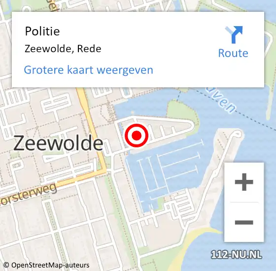 Locatie op kaart van de 112 melding: Politie Zeewolde, Rede op 20 mei 2020 18:37