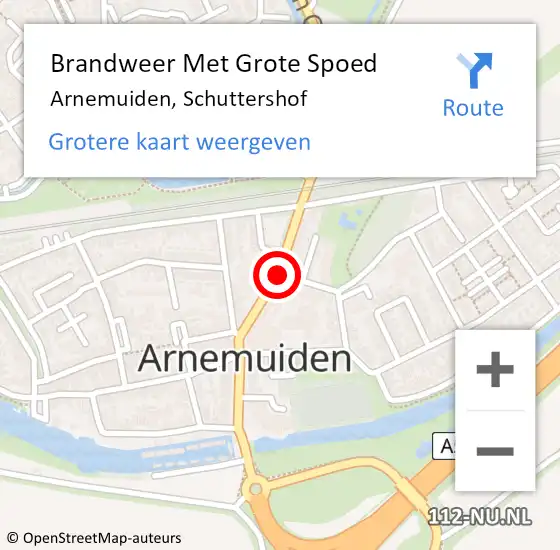 Locatie op kaart van de 112 melding: Brandweer Met Grote Spoed Naar Arnemuiden, Schuttershof op 20 mei 2020 19:32