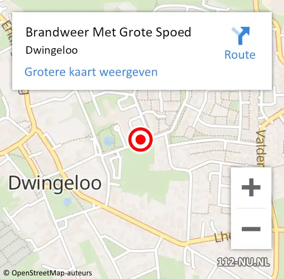 Locatie op kaart van de 112 melding: Brandweer Met Grote Spoed Naar Dwingeloo op 21 mei 2020 11:29