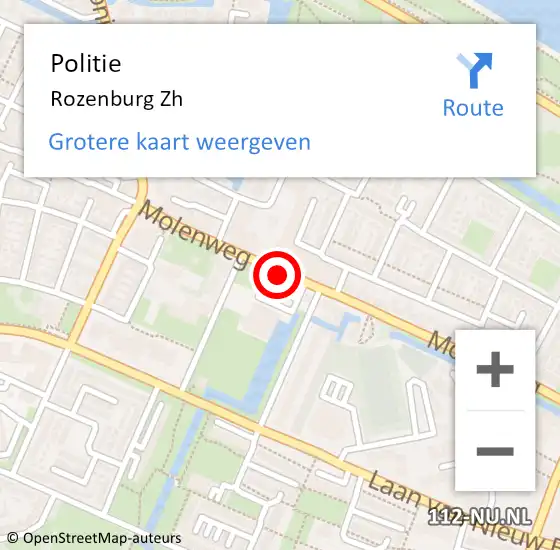 Locatie op kaart van de 112 melding: Politie Rozenburg Zh op 21 mei 2020 21:16