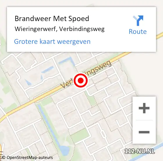 Locatie op kaart van de 112 melding: Brandweer Met Spoed Naar Wieringerwerf, Verbindingsweg op 22 mei 2020 14:41