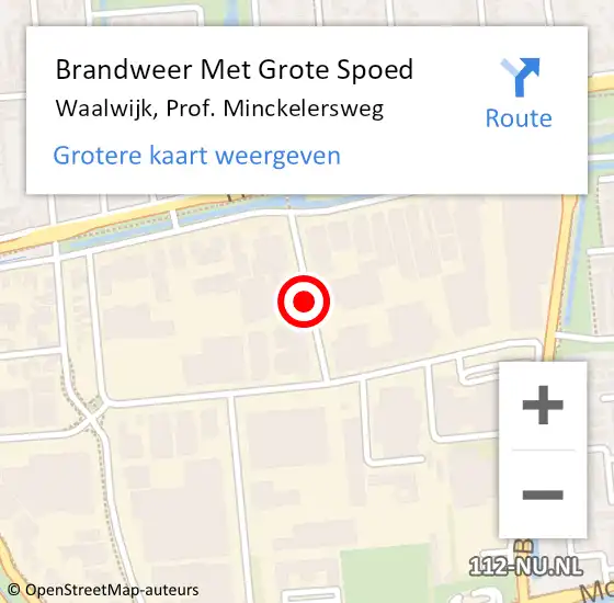 Locatie op kaart van de 112 melding: Brandweer Met Grote Spoed Naar Waalwijk, Prof. Minckelersweg op 22 mei 2020 16:24