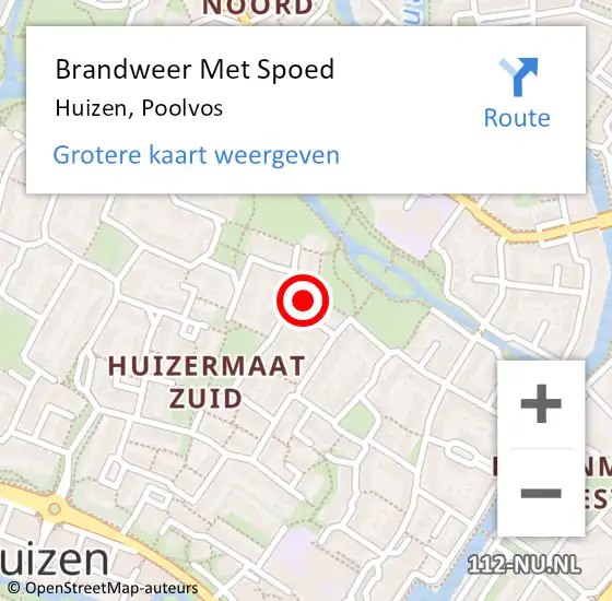 Locatie op kaart van de 112 melding: Brandweer Met Spoed Naar Huizen, Poolvos op 22 mei 2020 19:40