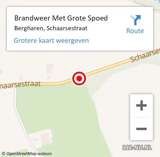 Locatie op kaart van de 112 melding: Brandweer Met Grote Spoed Naar Bergharen, Schaarsestraat op 23 mei 2020 03:34