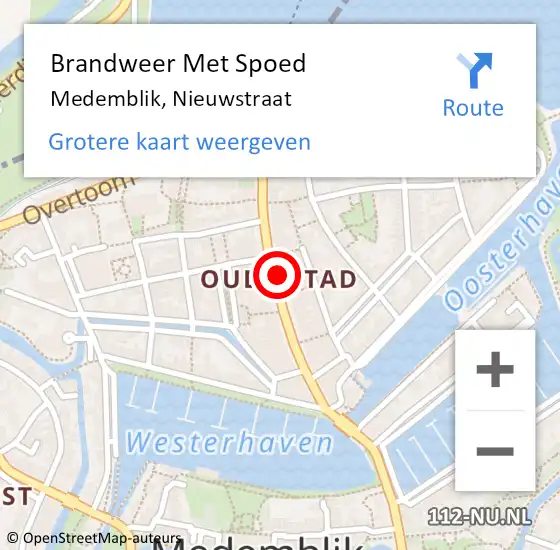 Locatie op kaart van de 112 melding: Brandweer Met Spoed Naar Medemblik, Nieuwstraat op 23 mei 2020 12:17