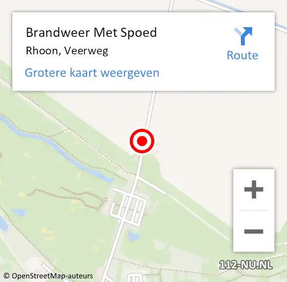 Locatie op kaart van de 112 melding: Brandweer Met Spoed Naar Rhoon, Veerweg op 23 mei 2020 15:17