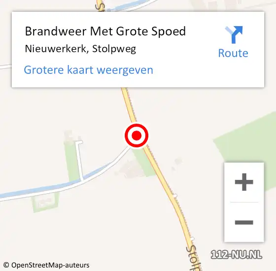 Locatie op kaart van de 112 melding: Brandweer Met Grote Spoed Naar Nieuwerkerk, Stolpweg op 23 mei 2020 18:36