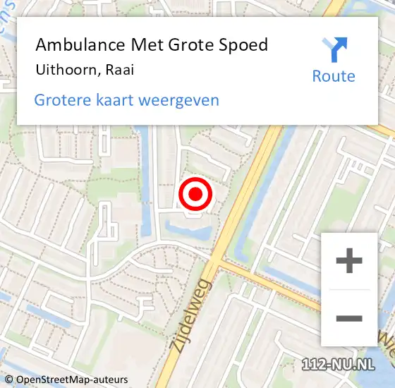 Locatie op kaart van de 112 melding: Ambulance Met Grote Spoed Naar Uithoorn, Raai op 23 mei 2020 22:20