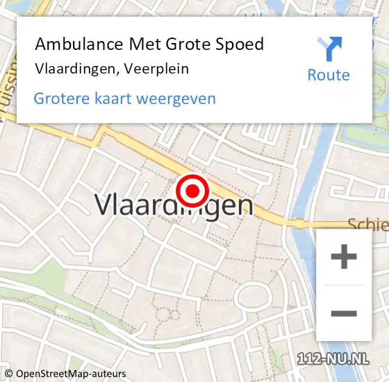 Locatie op kaart van de 112 melding: Ambulance Met Grote Spoed Naar Vlaardingen, Veerplein op 24 mei 2020 07:16