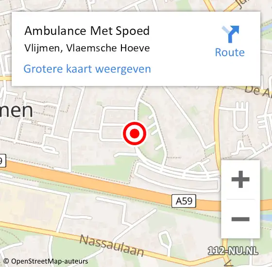 Locatie op kaart van de 112 melding: Ambulance Met Spoed Naar Vlijmen, Vlaemsche Hoeve op 24 mei 2020 10:55