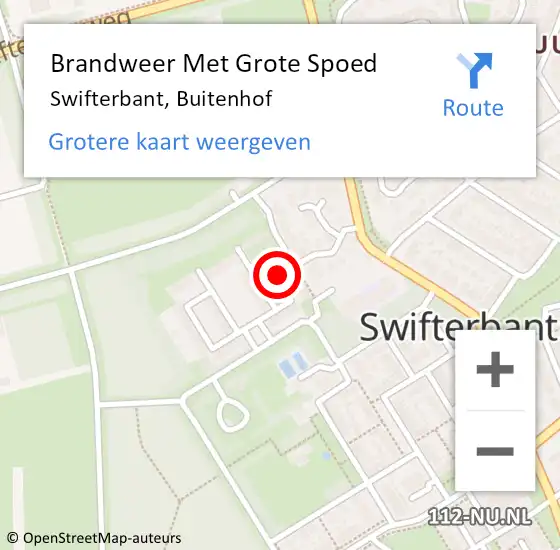 Locatie op kaart van de 112 melding: Brandweer Met Grote Spoed Naar Swifterbant, Buitenhof op 24 mei 2020 11:44