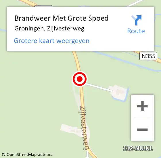 Locatie op kaart van de 112 melding: Brandweer Met Grote Spoed Naar Groningen, Zijlvesterweg op 24 mei 2020 19:13