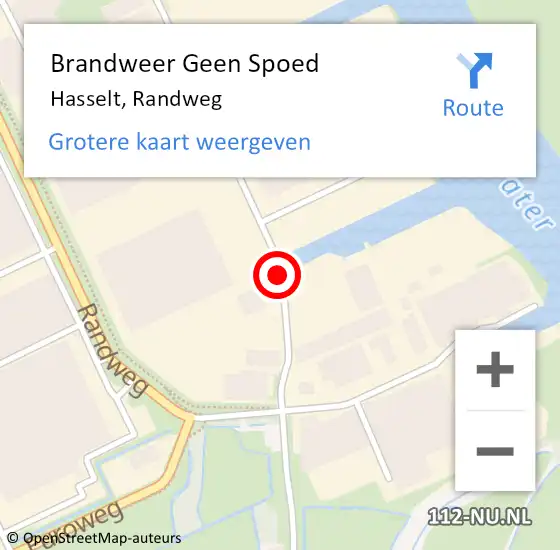 Locatie op kaart van de 112 melding: Brandweer Geen Spoed Naar Hasselt, Randweg op 25 mei 2020 22:41