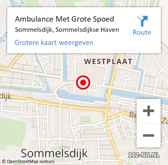 Locatie op kaart van de 112 melding: Ambulance Met Grote Spoed Naar Sommelsdijk, Sommelsdijkse Haven op 26 mei 2020 04:04